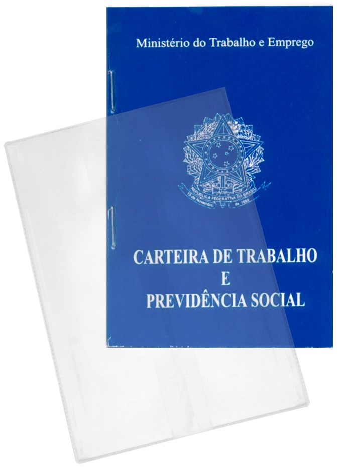 Porta documento com aba lateral para ctps...