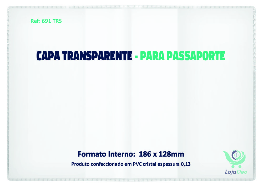 Porta documento com aba lateral para pass...