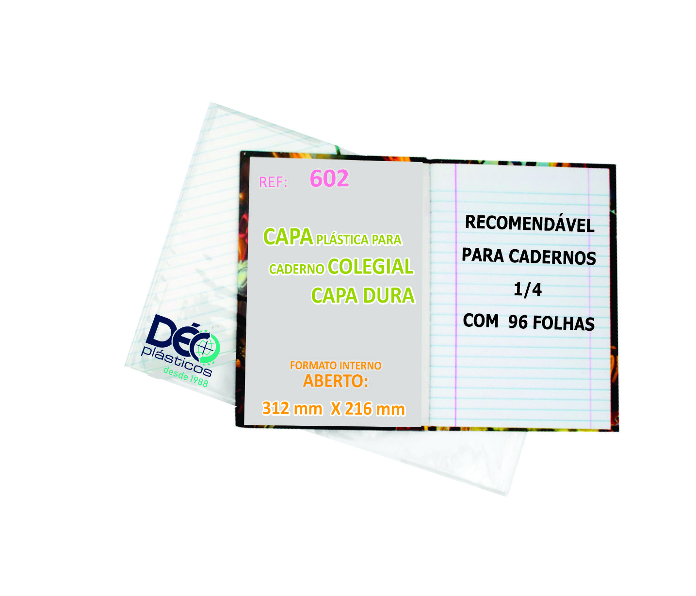 Ref 602TRS Capa para Caderno Formato Cole...