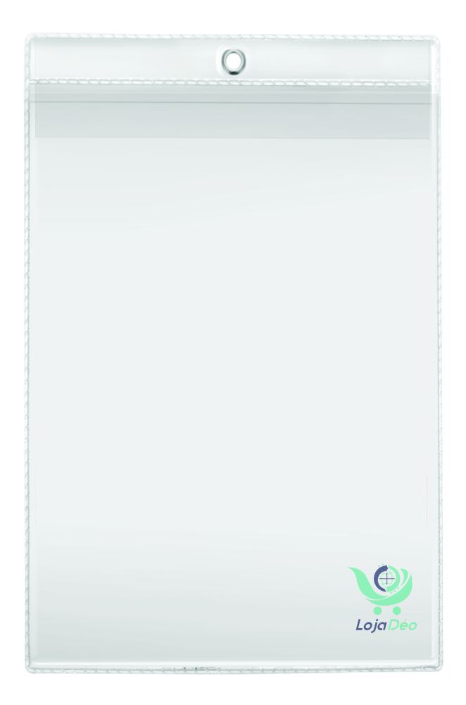 Porta documento em PVC transparente com t...