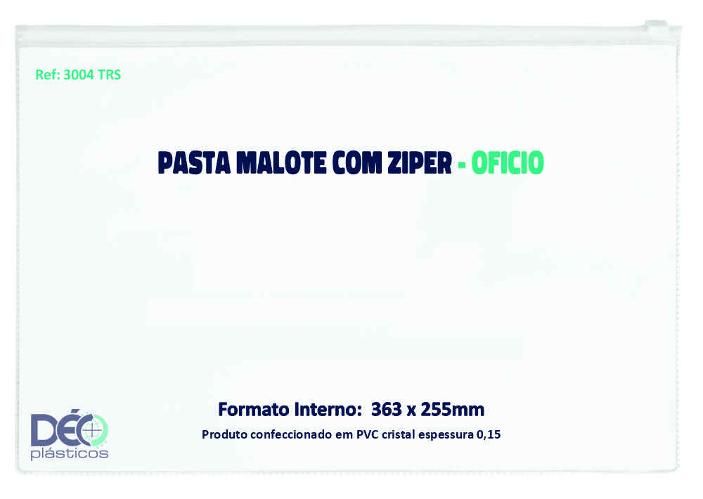PASTA MALOTE A4 C/ ZIPER PVC - FORMATO UT...
