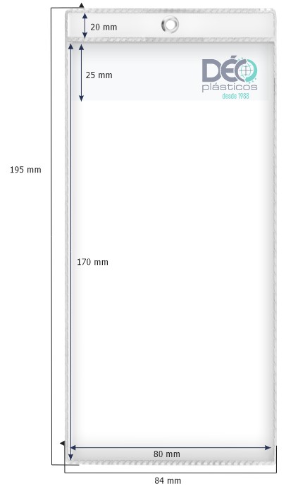 Porta documento em PVC transparente com t...