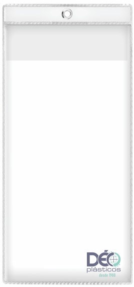 Porta documento em PVC transparente com t...
