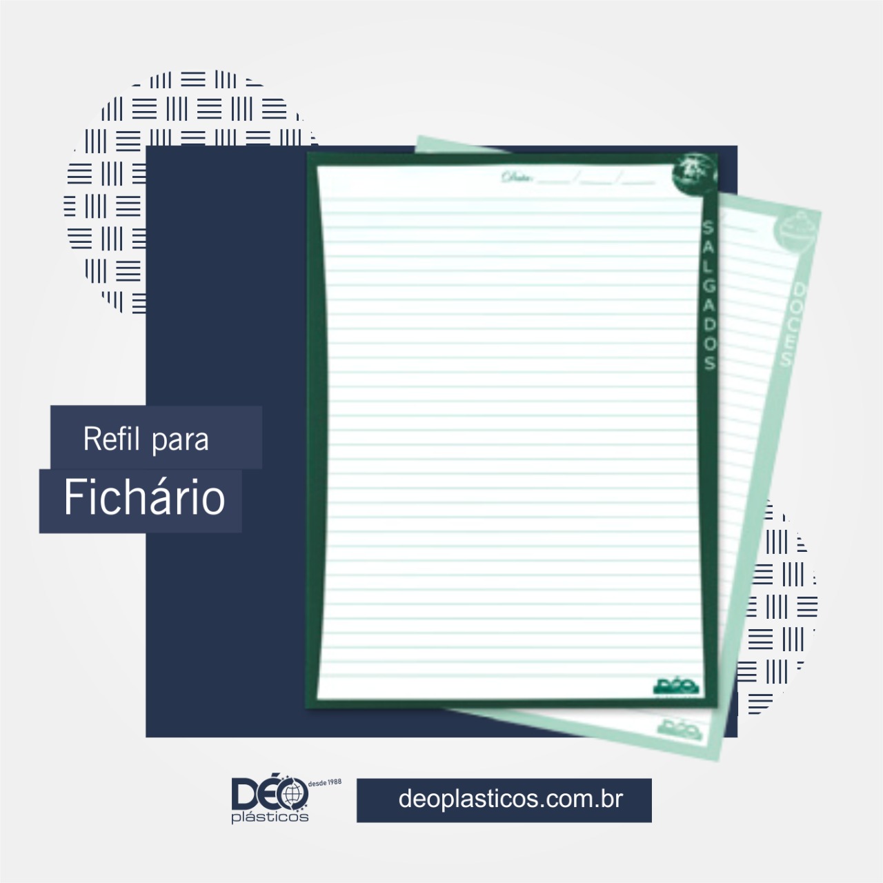 Bloco Para Fichário de Receitas Culinária...