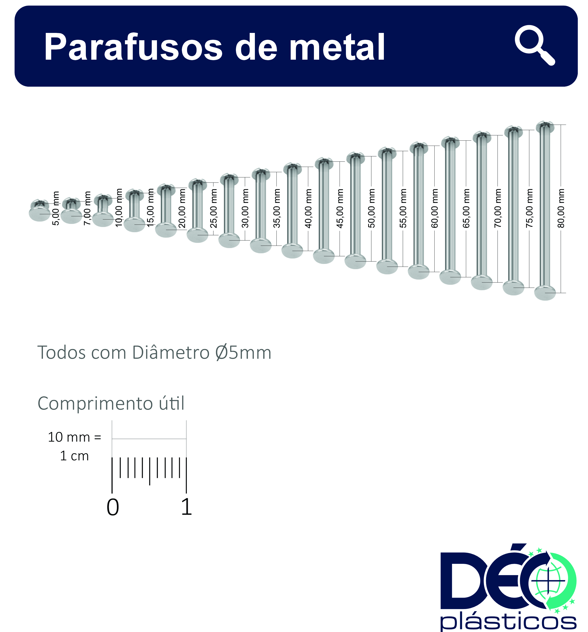 Parafuso De Metal 07mm