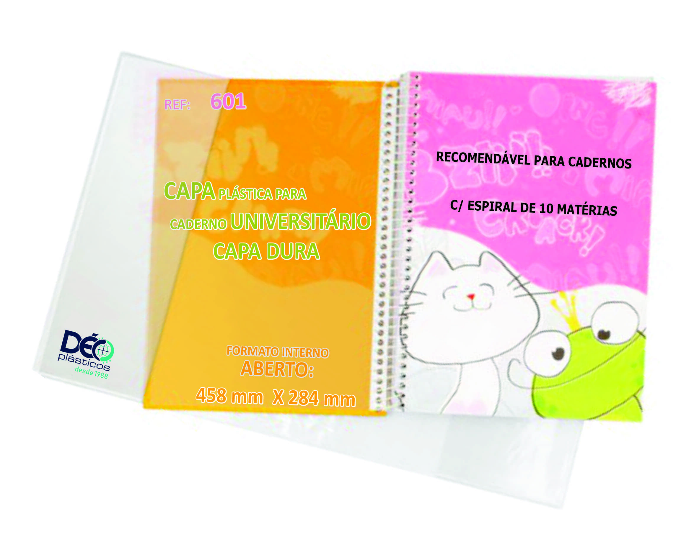 Ref 601TRS Capa para Caderno Formato Espi...